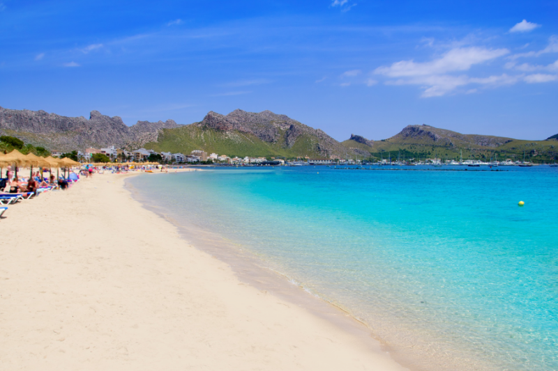 La plage de Puerto de Pollença